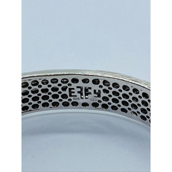EFFY BH Balissima Diamond Sterling Silver Hinged Bangle asymmetric wrap - Picture 5 of 11